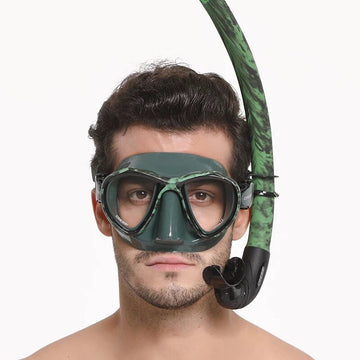 Cressi Metis Hunter Camouflage Spearfishing Diving Mask Snorkel Set